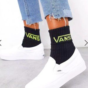 Vans Classic Slip-On Platform sneakers in true white